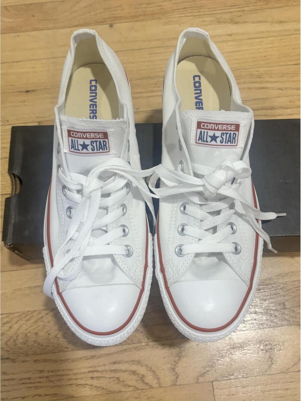 Converse All Star Low Top Optic White Sneakers - Size 9.5 Men / 11.5 Women